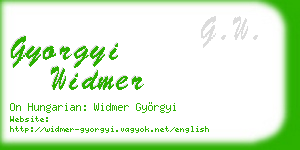 gyorgyi widmer business card